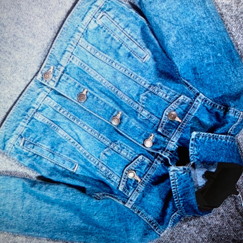 Classic button front denim kids jacket